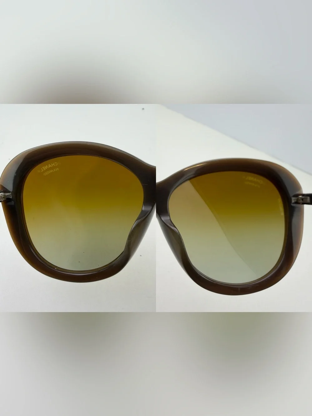 Vintage ~ Authentic CHANEL CC Pearl Polarized Sunglasses 5302-H-A ~ in Brown